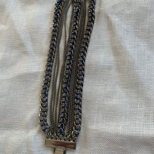 Silver multi strand bracelet